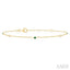 Alternate Gemstone & Diamond Station Chain Bracelet