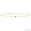 Alternate Gemstone & Diamond Station Chain Bracelet