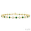 Gemstone & Diamond Station Bracelet