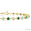 Gemstone & Diamond Station Bracelet