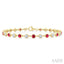 Gemstone & Diamond Station Bracelet