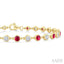 Gemstone & Diamond Station Bracelet