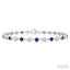 Gemstone & Diamond Station Bracelet