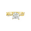 Princess-Cut Diamond Twist Engagement Ring