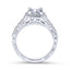 Princess-cut Diamond Halo Engagement Ring