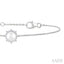 Pearl & Petite Halo Diamond Fashion Chain Bracelet