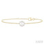 Pearl & Petite Halo Diamond Fashion Chain Bracelet