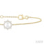 Pearl & Petite Halo Diamond Fashion Chain Bracelet