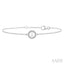 Pearl & Petite Halo Diamond Fashion Chain Bracelet