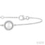 Pearl & Petite Halo Diamond Fashion Chain Bracelet