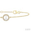 Pearl & Petite Halo Diamond Fashion Chain Bracelet