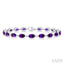 Oval Shape Gemstone & Diamond Bracelet