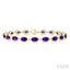 Oval Shape Gemstone & Diamond Bracelet