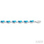 Oval Shape Gemstone & Diamond Bracelet