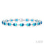 Oval Shape Gemstone & Diamond Bracelet