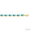 Oval Shape Gemstone & Diamond Bracelet