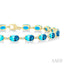 Oval Shape Gemstone & Diamond Bracelet