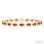Oval Shape Gemstone & Diamond Bracelet