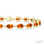 Oval Shape Gemstone & Diamond Bracelet