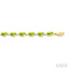 Oval Shape Gemstone & Diamond Bracelet