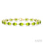 Oval Shape Gemstone & Diamond Bracelet
