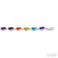 Oval Shape Gemstone & Diamond Bracelet