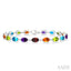 Oval Shape Gemstone & Diamond Bracelet
