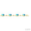 Oval Shape Gemstone & Diamond Bracelet