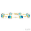 Oval Shape Gemstone & Diamond Bracelet