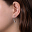 Bujukan Sterling Silver White Sapphire Hoop Earrings