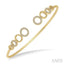 Stackable Circle Diamond Flex Open Cuff Bangle