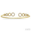 Stackable Circle Diamond Flex Open Cuff Bangle