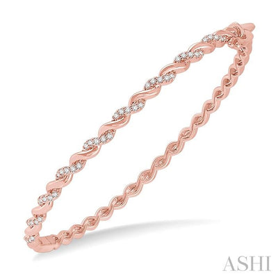 Swirl Stackable Diamond Bangle