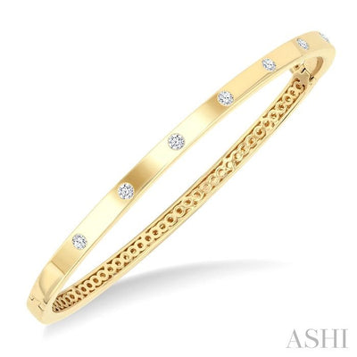 Flush Bezel Set Diamond Fashion Bangle