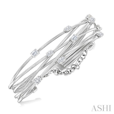 Mixed Shape Diamond Fashion Bangle