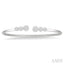 Stackable Round Shape Lovebright Diamond Open Cuff Bangle