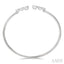 Stackable Round Shape Lovebright Diamond Open Cuff Bangle