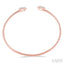 Stackable Cushion Shape Halo Lovebright Essential Diamond Open Cuff Bangle