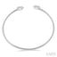 Stackable Cushion Shape Halo Lovebright Essential Diamond Open Cuff Bangle