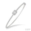 Emerald Shape Halo Fusion Diamond Fashion Bangle