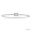 Emerald Shape Halo Fusion Diamond Fashion Bangle