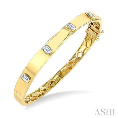 Stackable Bezel Set Diamond Bangle