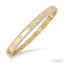Mixed Shape Flush Bezel Set Diamond Fashion Bangle