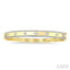 Mixed Shape Flush Bezel Set Diamond Fashion Bangle