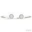 Stackable Round Shape Halo Lovebright Essential Diamond Open Cuff Bangle