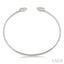 Stackable Round Shape Halo Lovebright Essential Diamond Open Cuff Bangle
