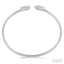 Stackable Pear Shape Halo Lovebright Essential Diamond Open Cuff Bangle