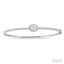 Stackable Oval Shape Halo Lovebright Essential Diamond Bangle