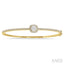 Stackable Cushion Shape Halo Lovebright Essential Diamond Bangle