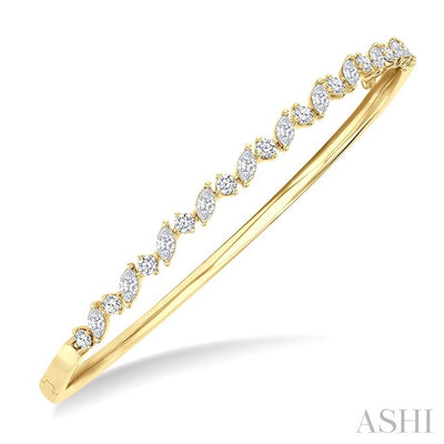 Stackable Marquise Shape Diamond Bangle